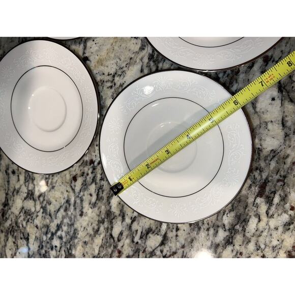 Noritake Marseille #7550 Saucers Set of 4 Ivory China - Picture 3 of 9